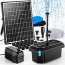 POPOSOAP 20W Teichfilter Solar mit Springbrunnenpumpe 1200 l/h