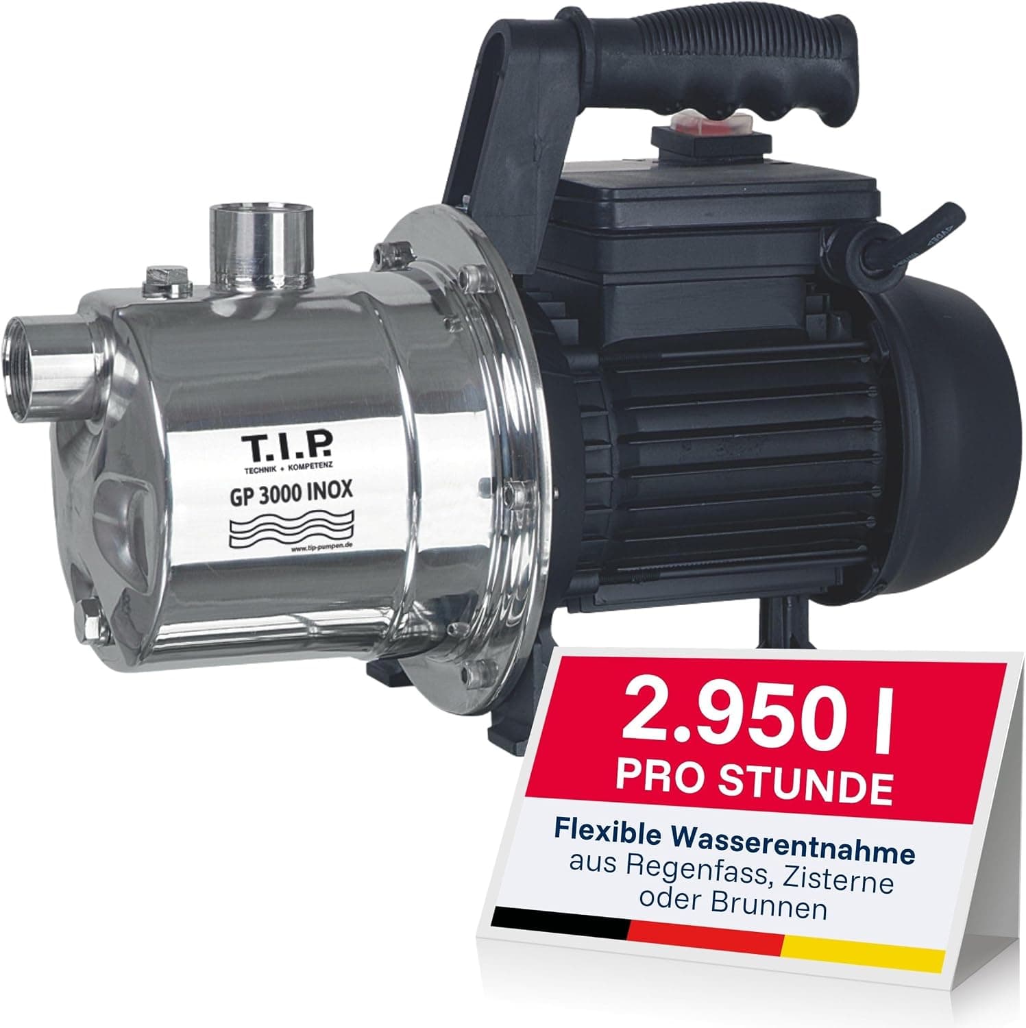 T.I.P. Gartenpumpe GP 30111 Edelstahl