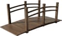 Relaxdays Holzbrücke 150 cm braun