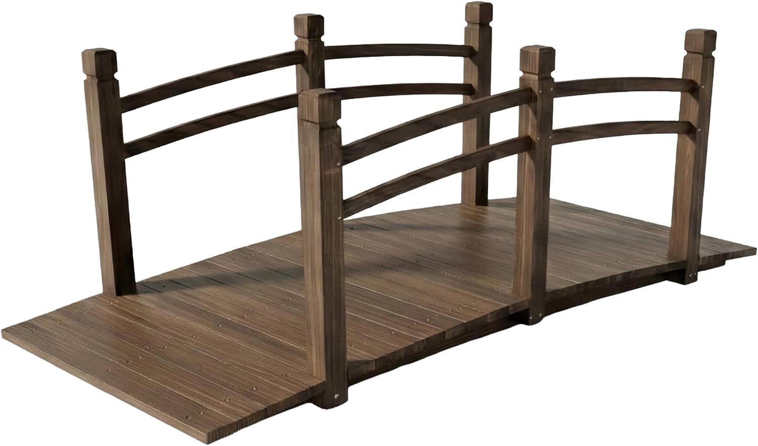 Relaxdays Holzbrücke 150 cm braun