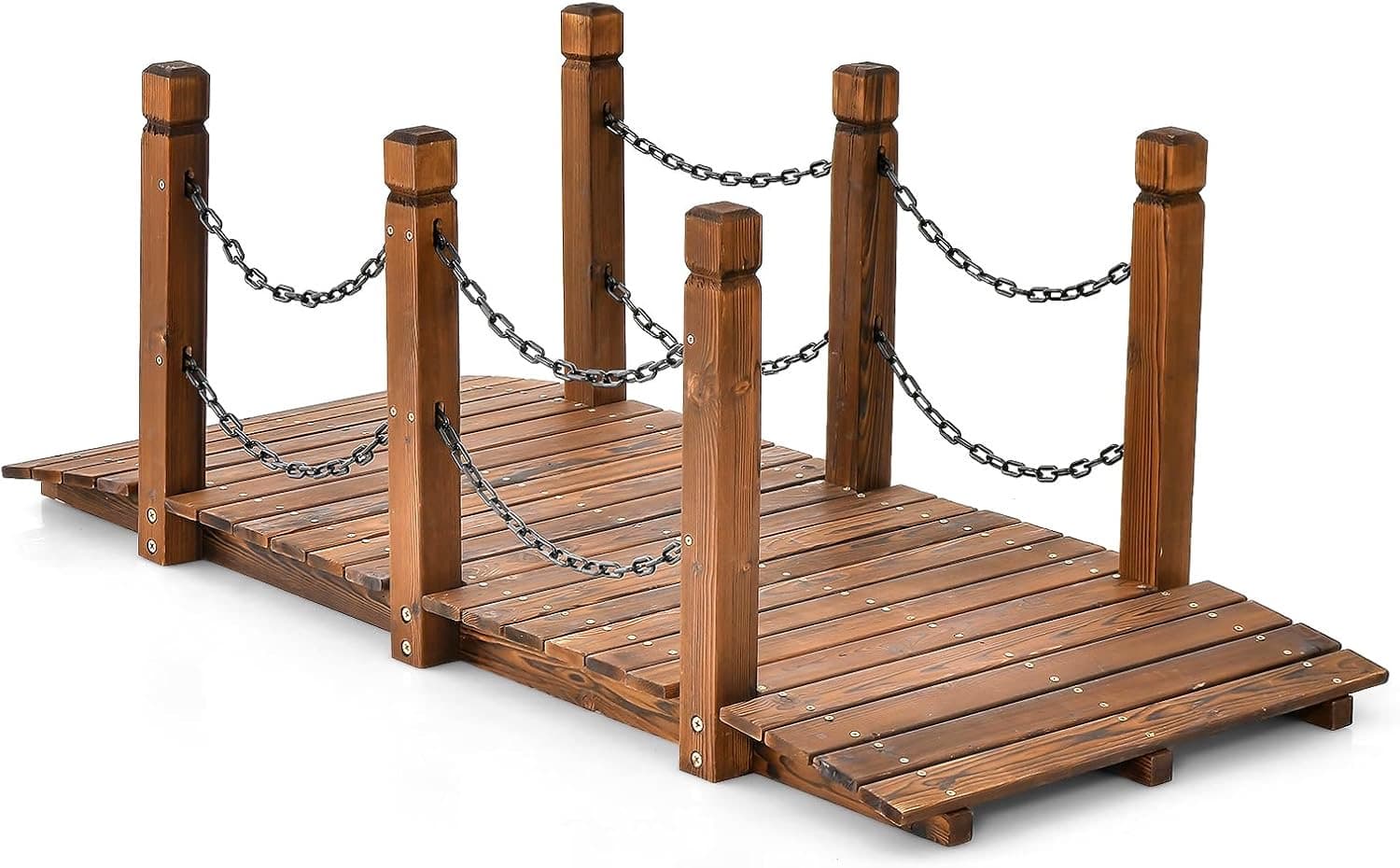 COSTWAY Holzbrücke 150 cm 120 kg