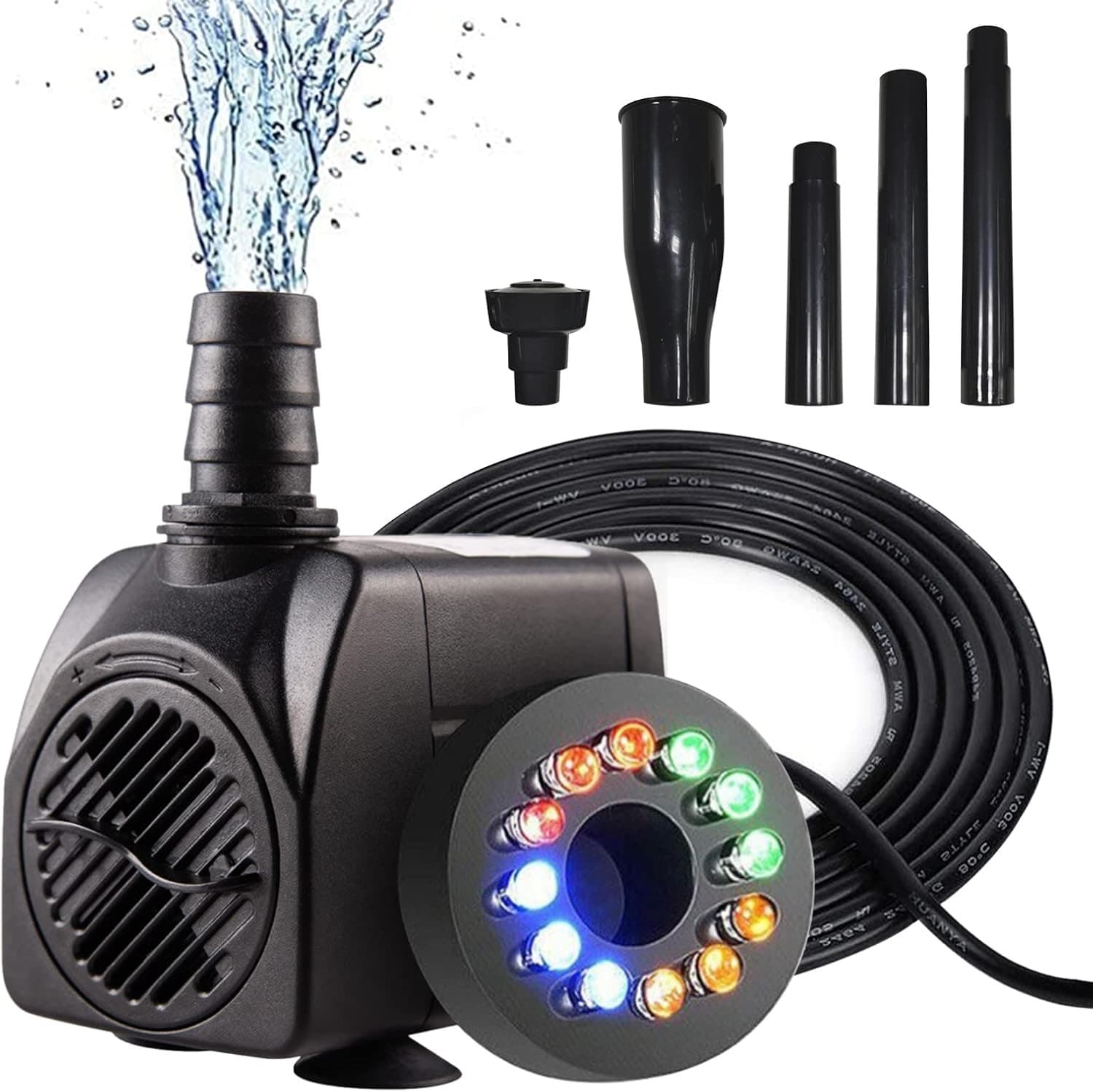 Bseical Springbrunnenpumpe mit LED 750 l/h