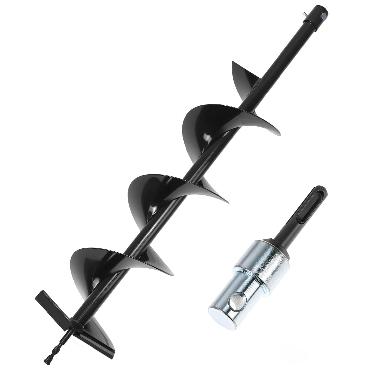 QWORK Erdbohrer 150 mm × 80 cm