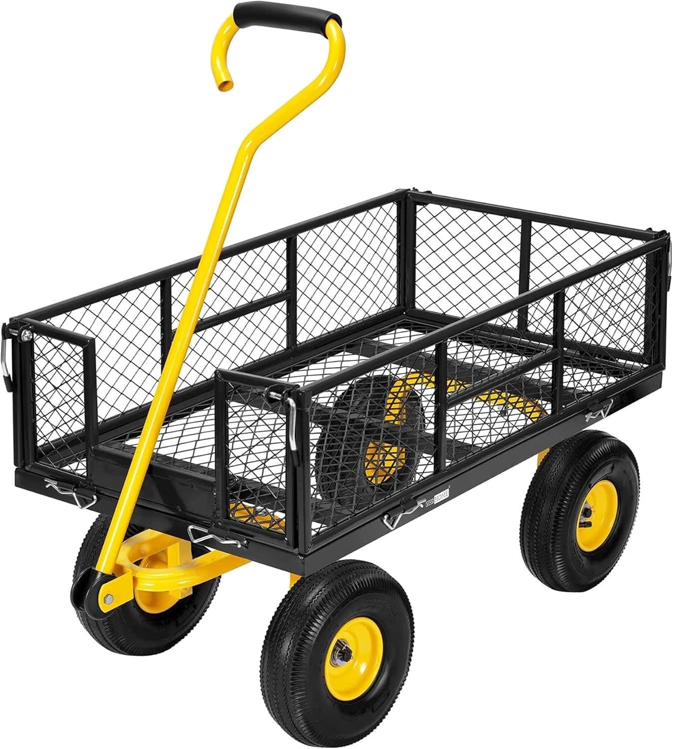 VIVOHOME Gartenwagen 400 kg mit abnehmbaren Seiten