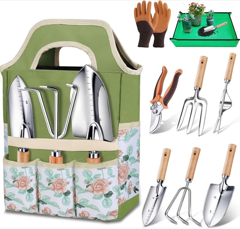 Kynup Gartenwerkzeug Set, 9-Stück Gartengeräte