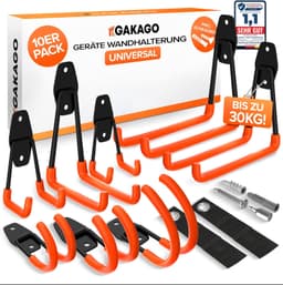 Gakago 10er Garagenhaken-Set