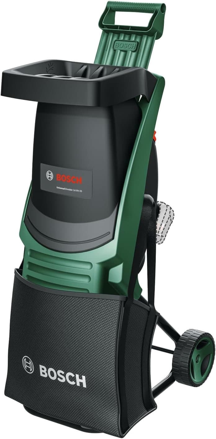 Bosch UniversalShredder 2×18 V-25 Akku-Messerhäcksler