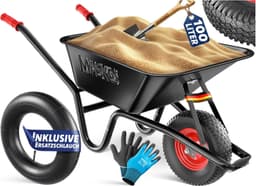 MASKO MASKO Schubkarre Schwarz + Ersatzschlauch