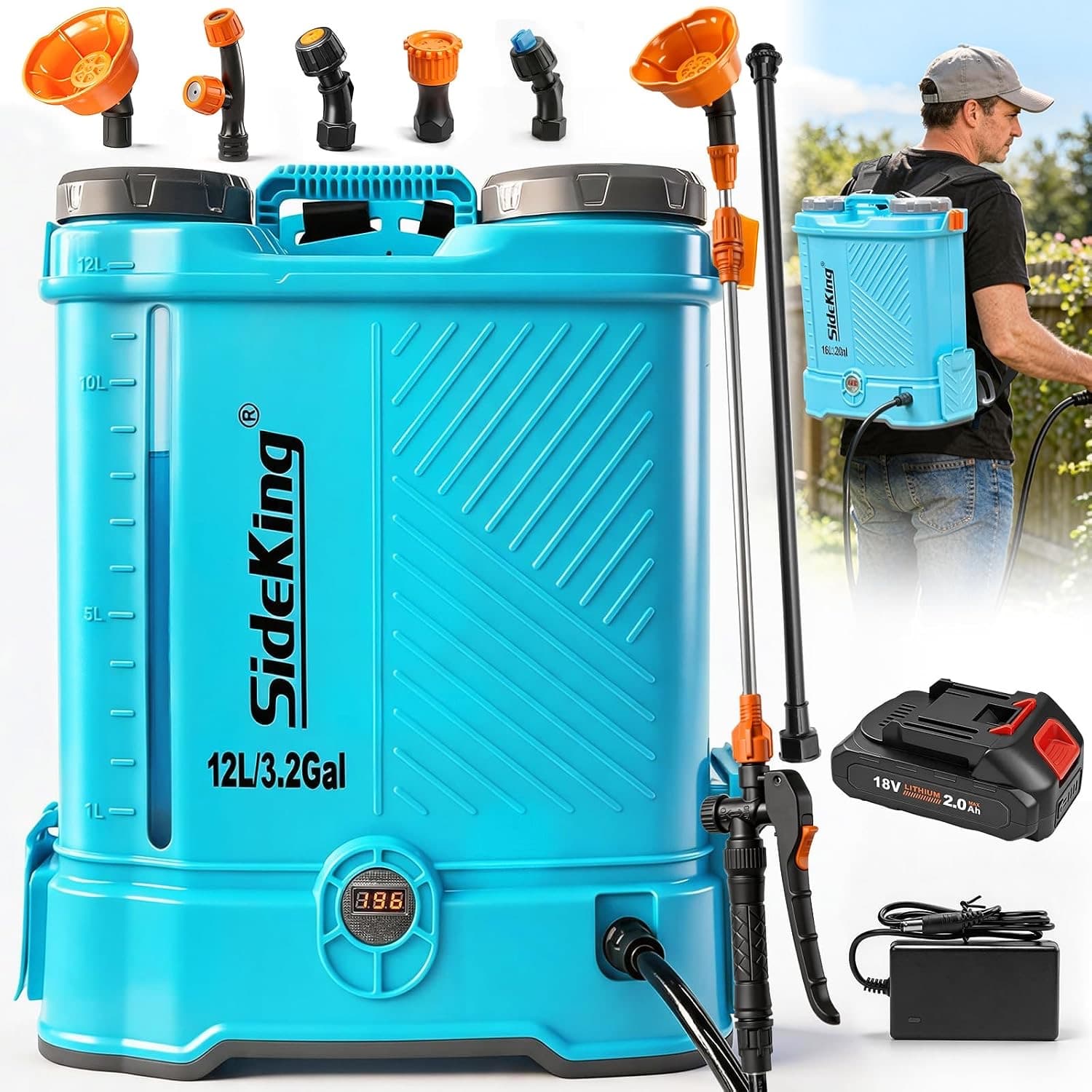 SideKing Akku Rückenspritze 12 L Makita 18V