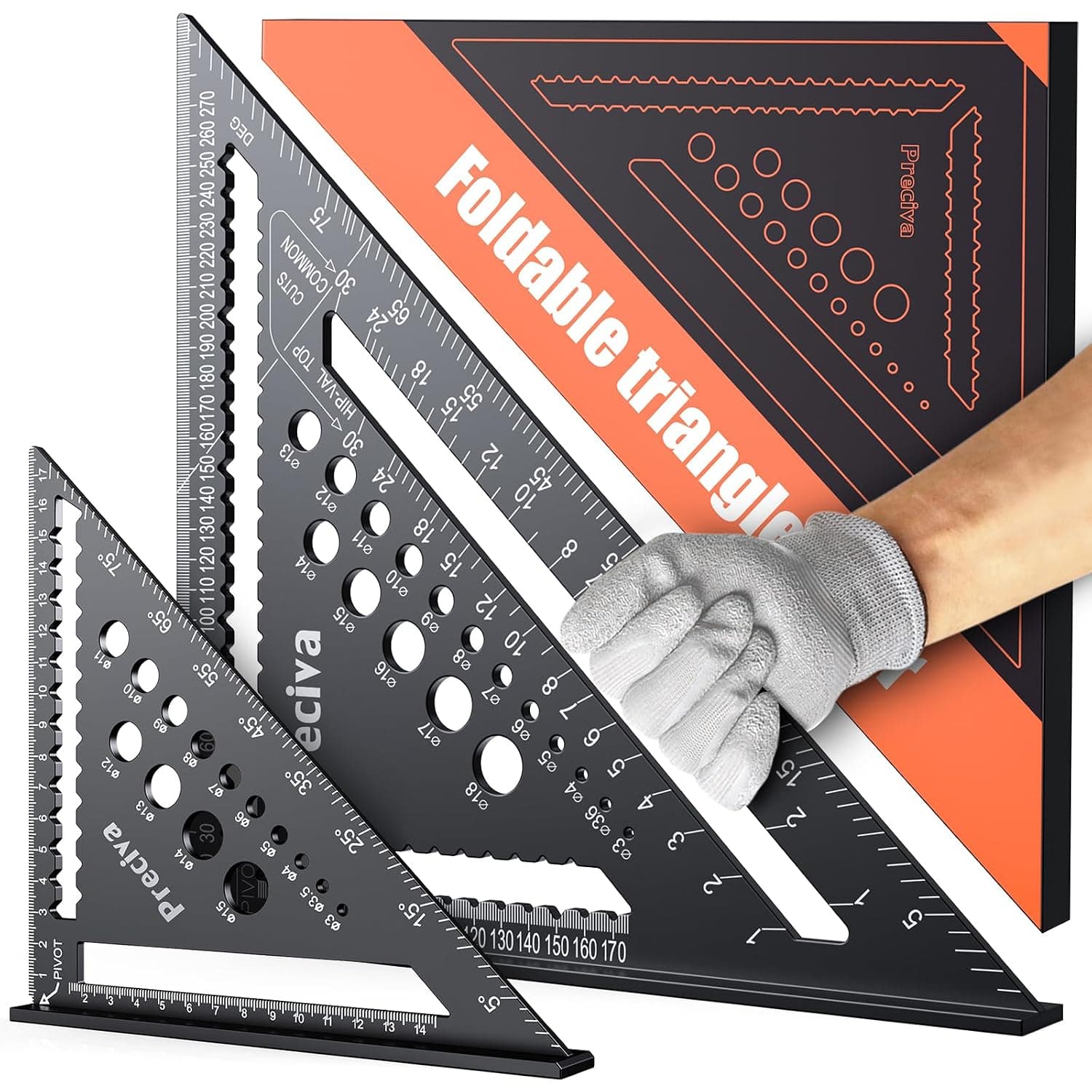 Preciva Zimmermannswinkel Set 18 cm + 30 cm