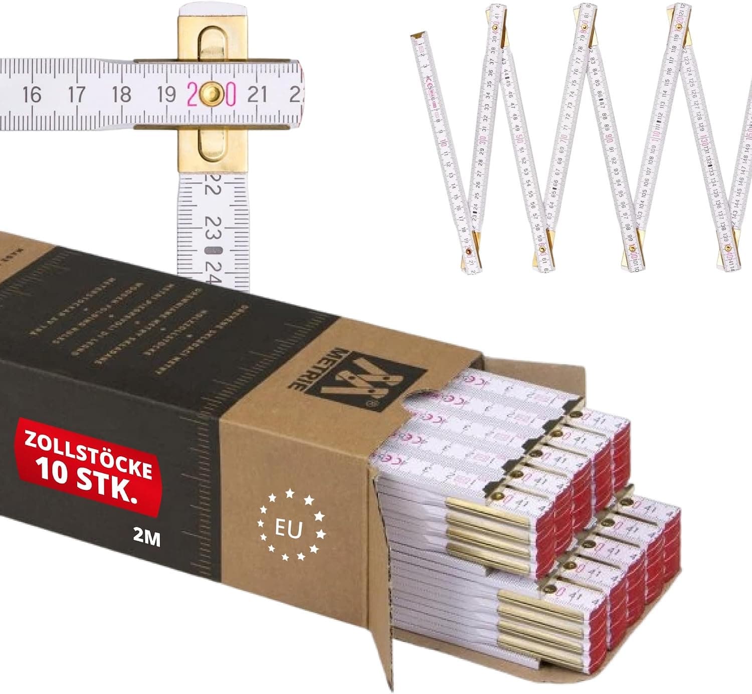 Metrie Perfekt 10 Zollstock 10er Pack
