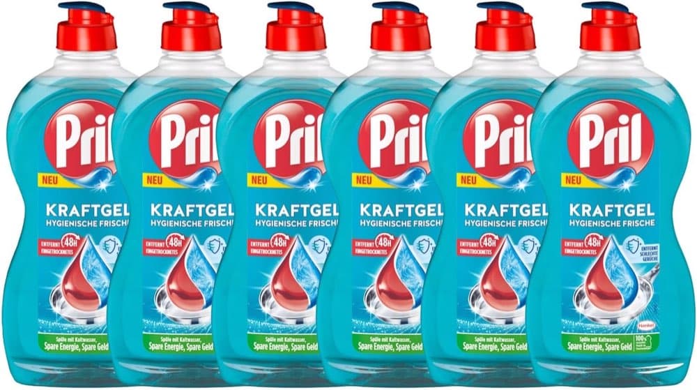 Pril Kraft Gel Hygienische Frische 6×450 ml