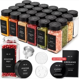 EDELHAUS EDELHAUS Gewürzgläser 24x120 ml schwarz