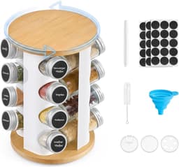 SONGMICS SONGMICS Karussell 16 Gläser Bambus