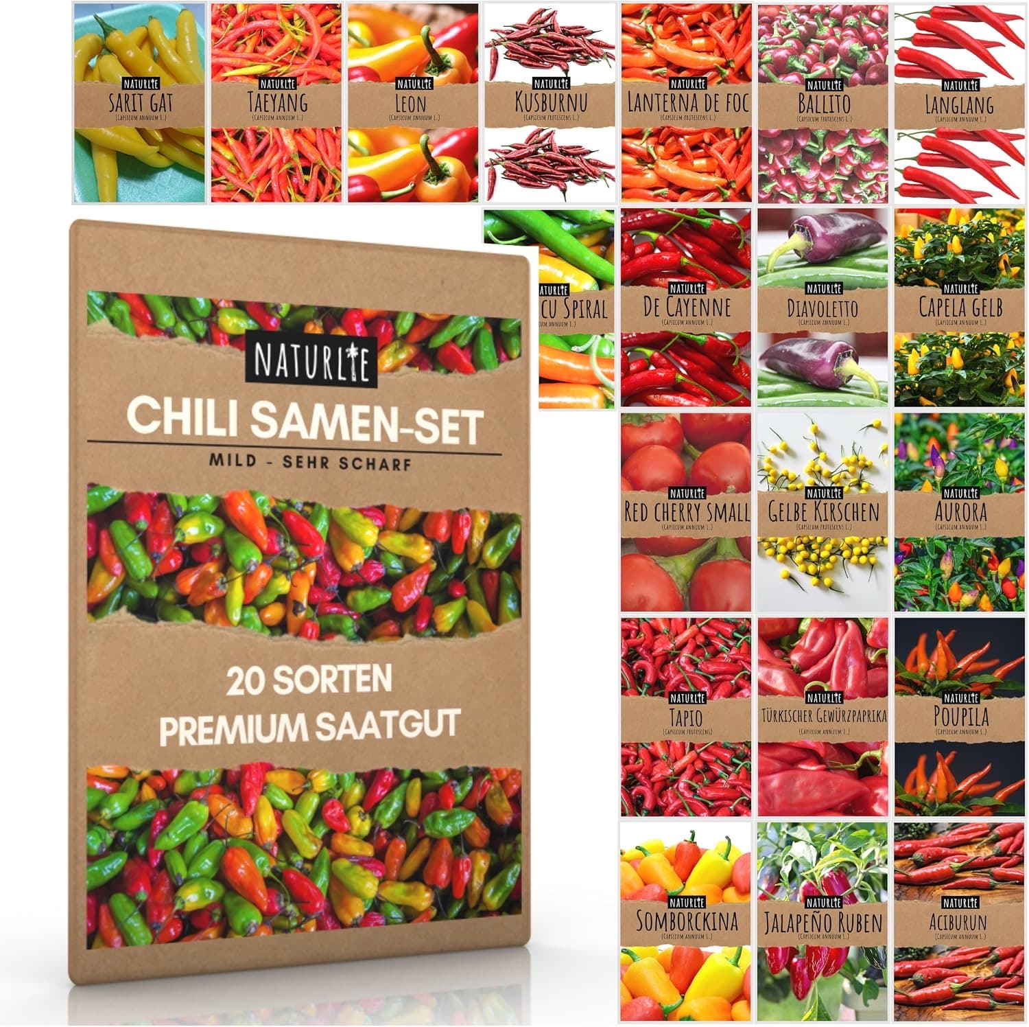 Naturlie 20-Sorten Chili-Set