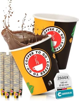 Commerline Commerline Pappbecher 180 ml 2500er