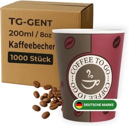 TG-GENT TG-GENT Pappbecher 200 ml 1000er