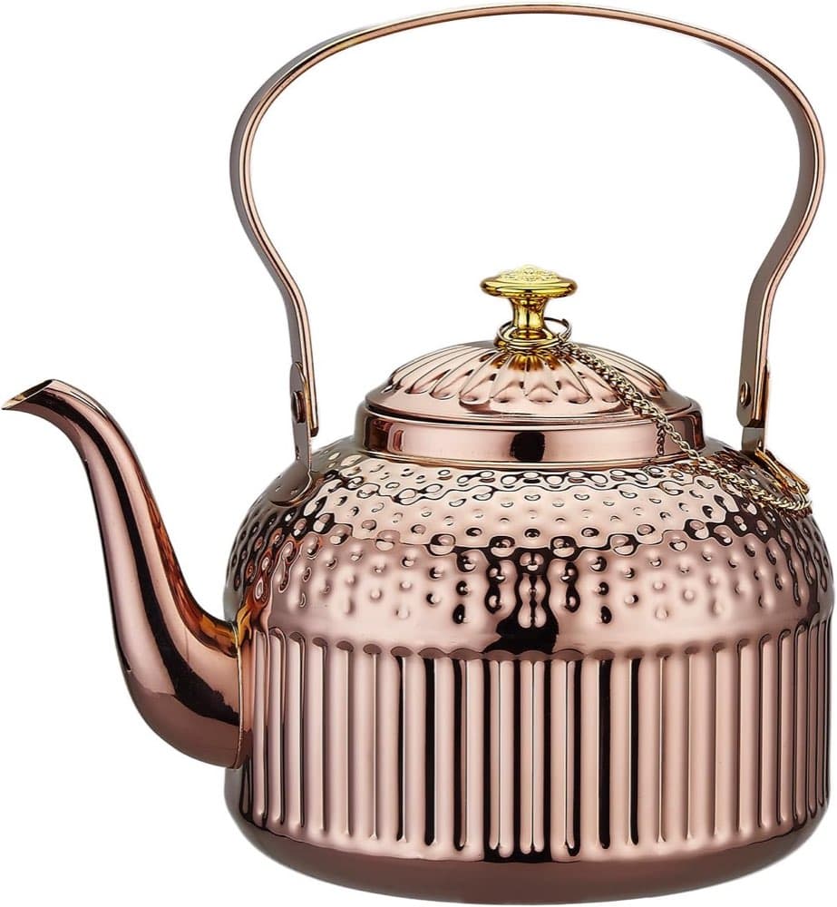 SANQIAHOME Teekanne 1,8 l Kupferoptik