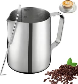 UMUACCAN UMUACCAN Milchkännchen Edelstahl 350 ml mit Latte-Art-Stift