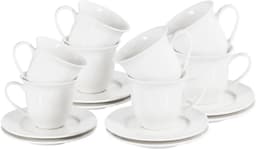 QWDSJS QWDSJS Porzellan 8-teilig mit Untertassen 200 ml