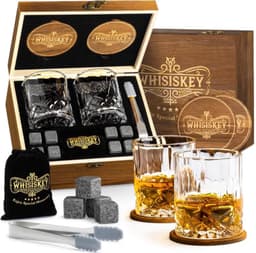 Whisiskey Whisiskey Whiskygläser Geschenkset 2er + Steine