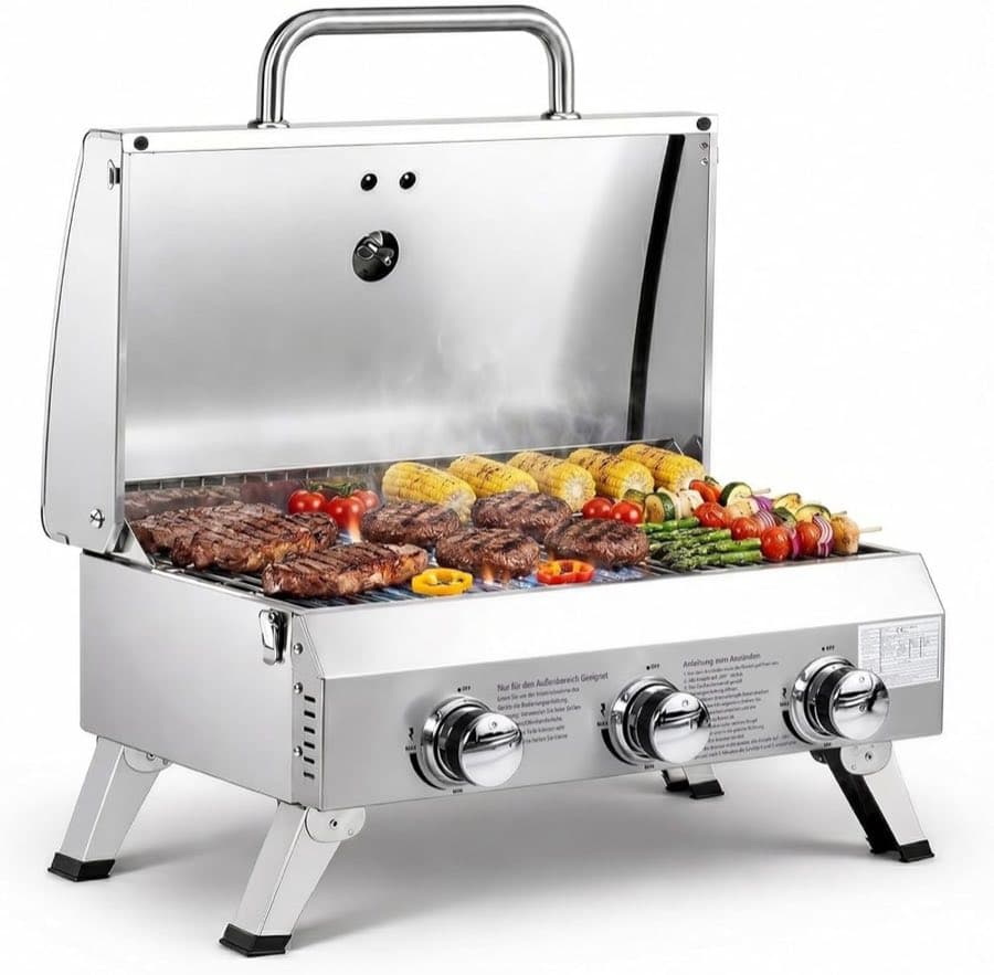 ROVSUN Tischgrill 3 Brenner