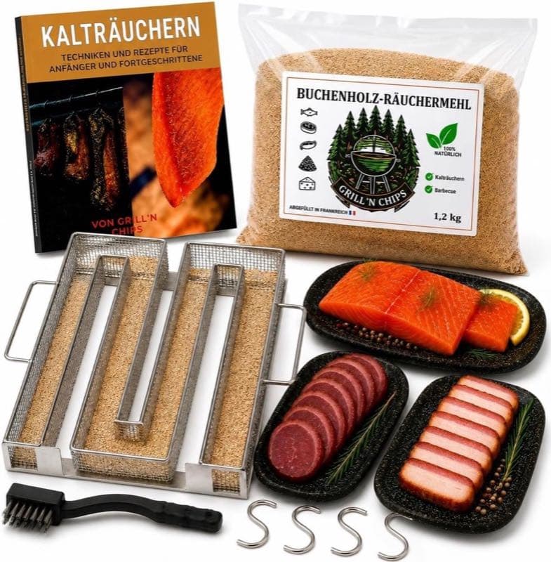 Grill'n Chips Sparbrand-Set mit Buchenmehl