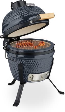 Relaxdays Relaxdays Kamado Ø 32 cm grau