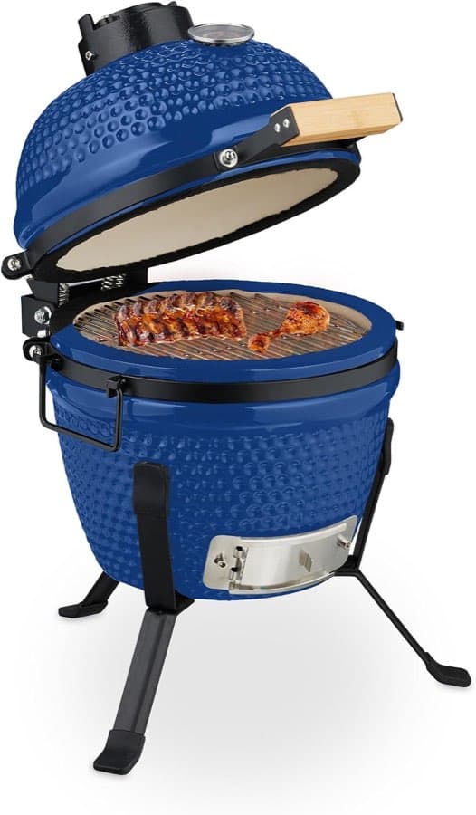 Relaxdays Kamado Ø 32 cm blau