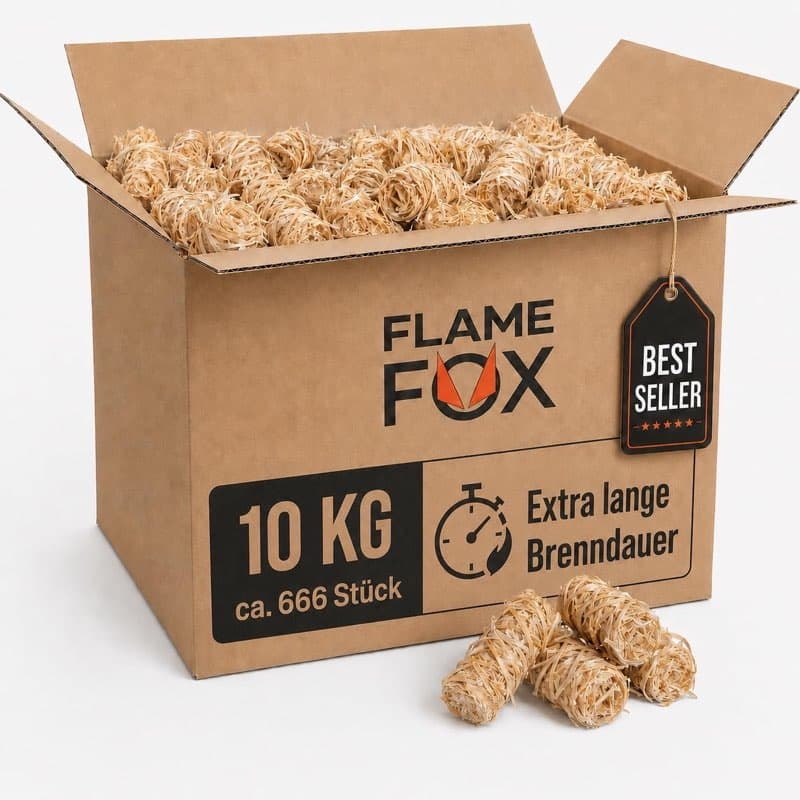 FLAME FOX Anzündwolle XXL 10 kg