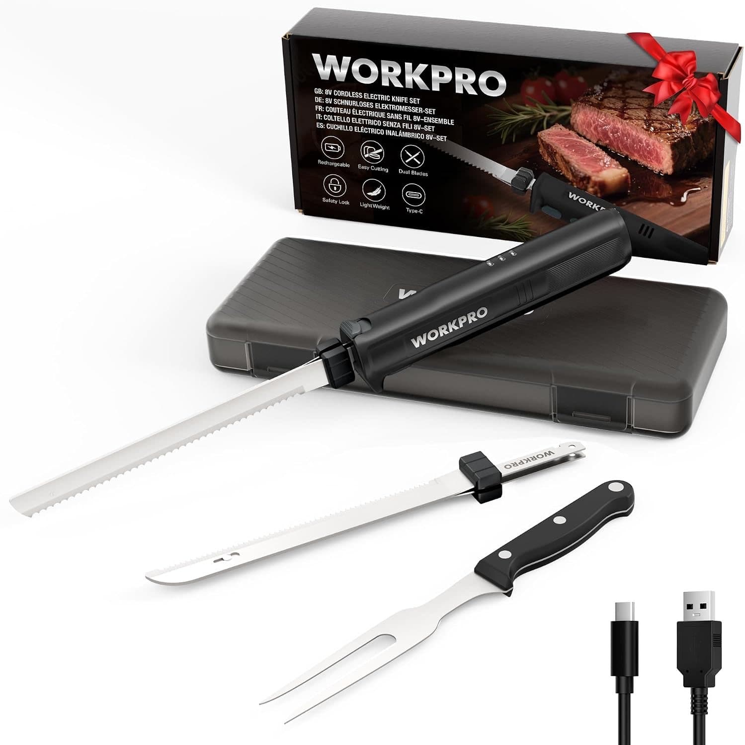 WORKPRO Elektromesser 8V kabellos