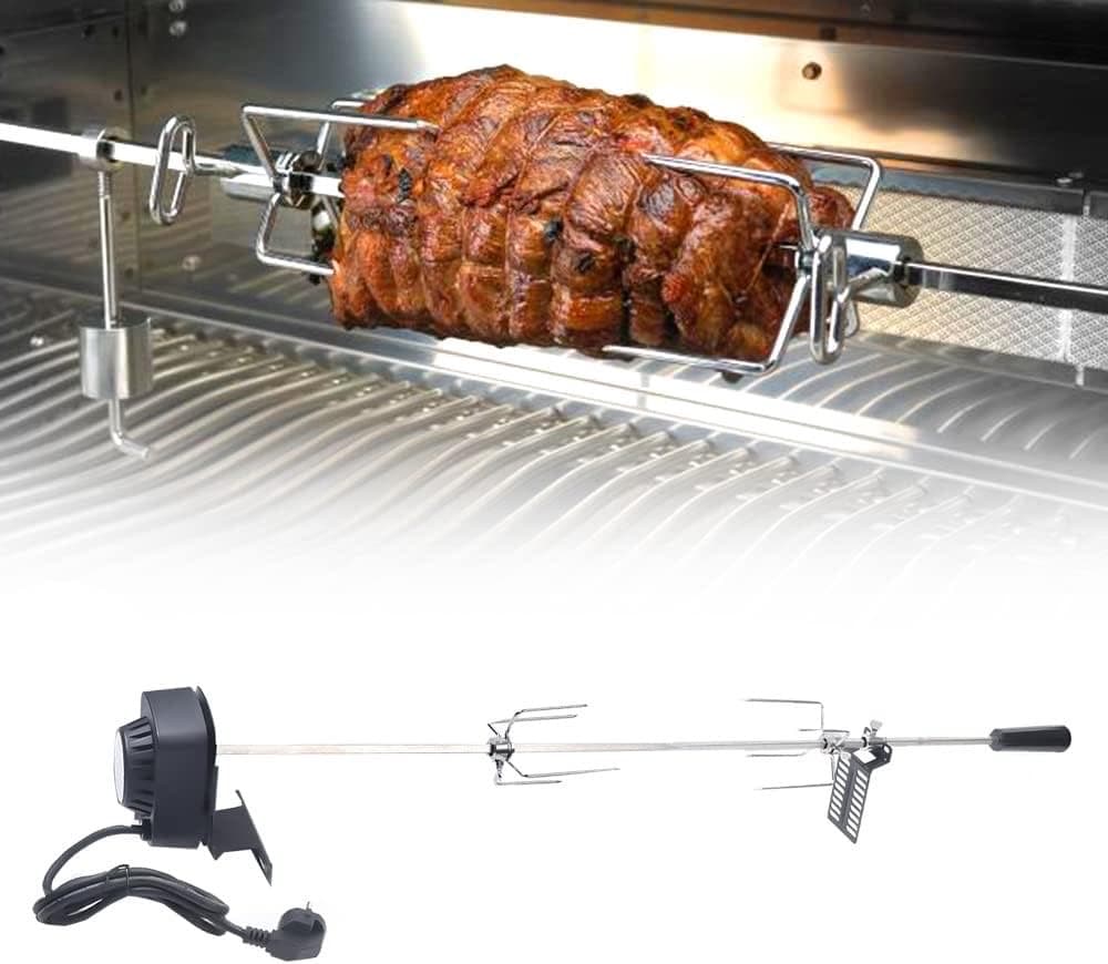 NIGORIY Edelstahl Grillspieß mit Motor