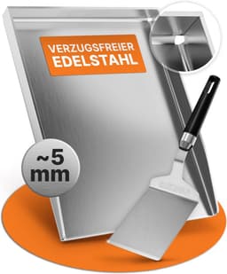 AMZBBQ Plancha offen 40×30 cm ~5 mm