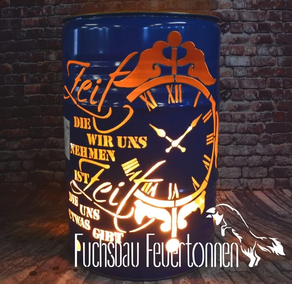 Fuchsbau Feuertonne Zeit-Motiv 200 l
