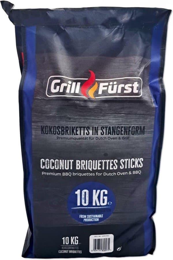 Grillfürst Kokosbriketts Stangen 10 kg