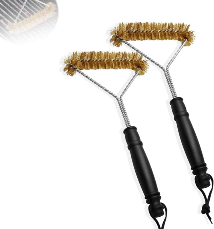 PONGH Dreieck-Grillbürste Messing 2er 30,5 cm