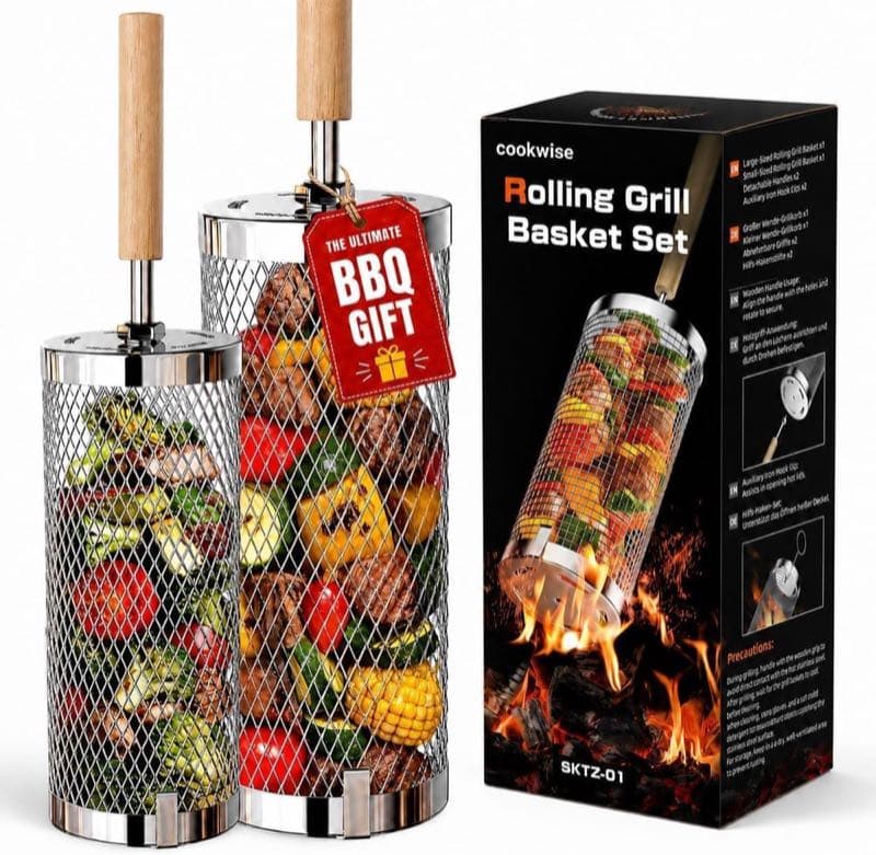 cookwise Nestbares Rollkorb-Set Edelstahl 304