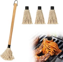 YFWOOD YFWOOD BBQ Basting Mop mit Ersatzköpfen