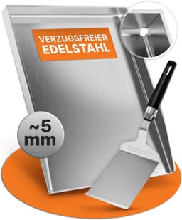 AMZBBQ Plancha offen 40×30 cm ~5 mm