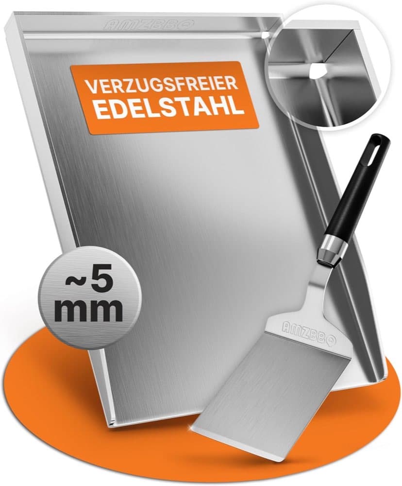 AMZBBQ Plancha offen 40×30 cm ~5 mm