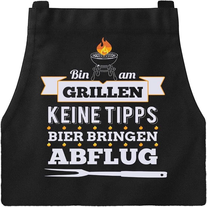 Grillschürze Bin am Grillen