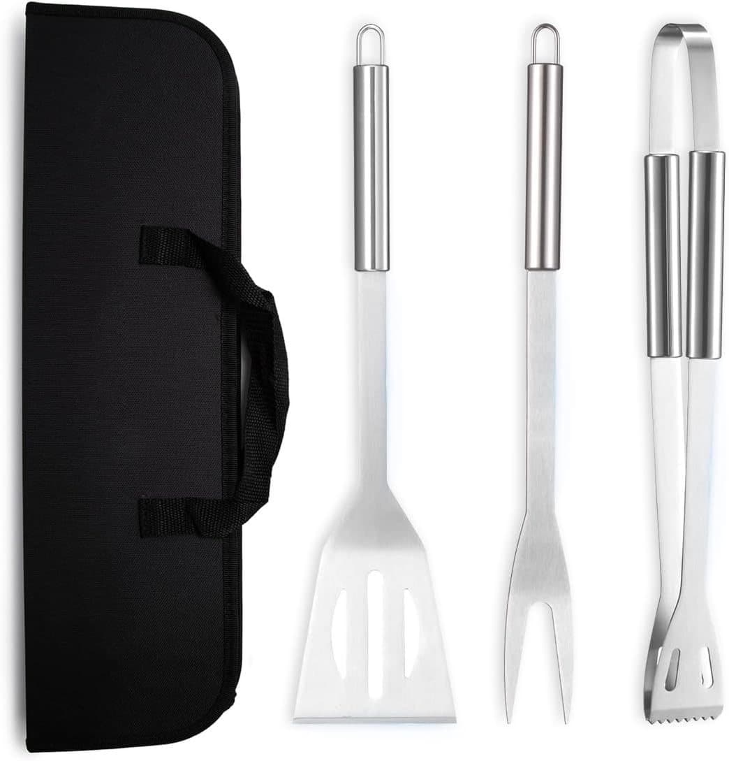 YUNYDSM Grillbesteck 3-teilig mit Tasche