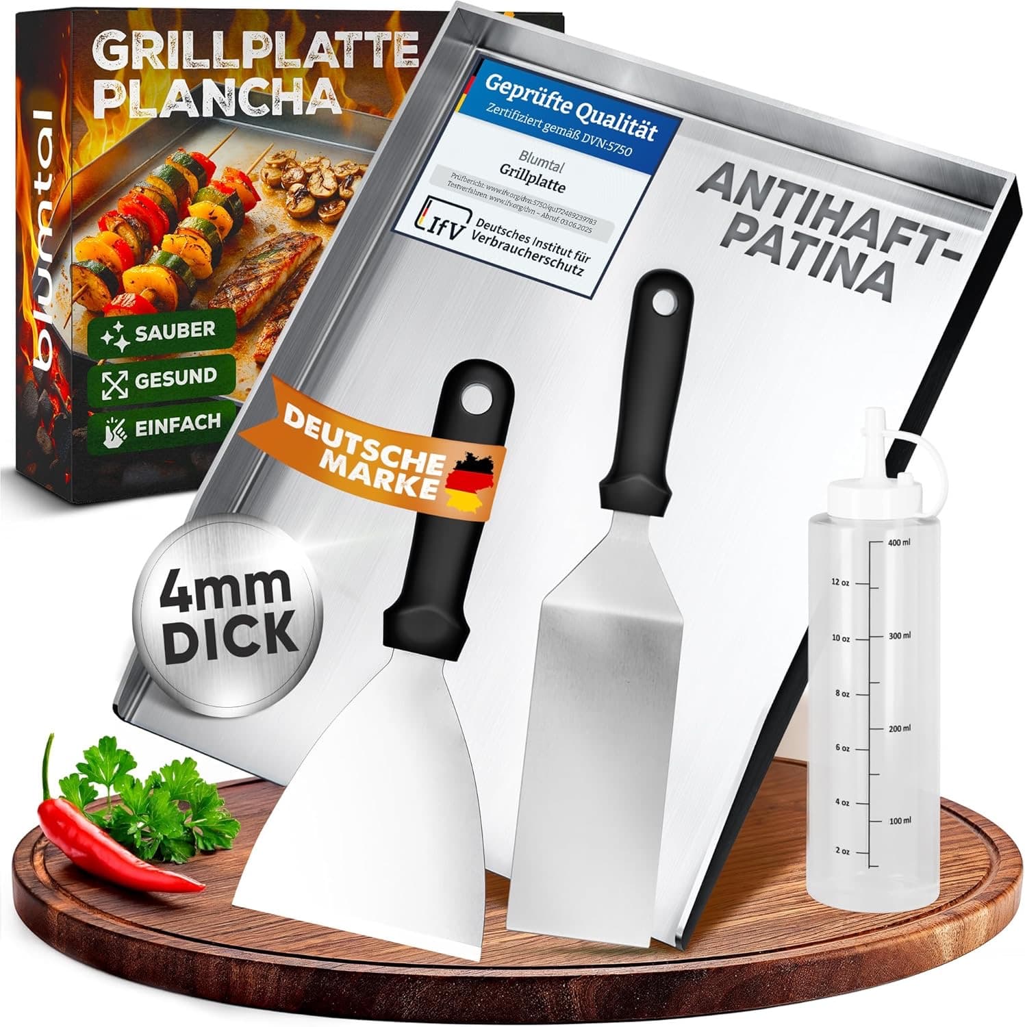 Blumtal Plancha-Set 30×40 cm 4 mm