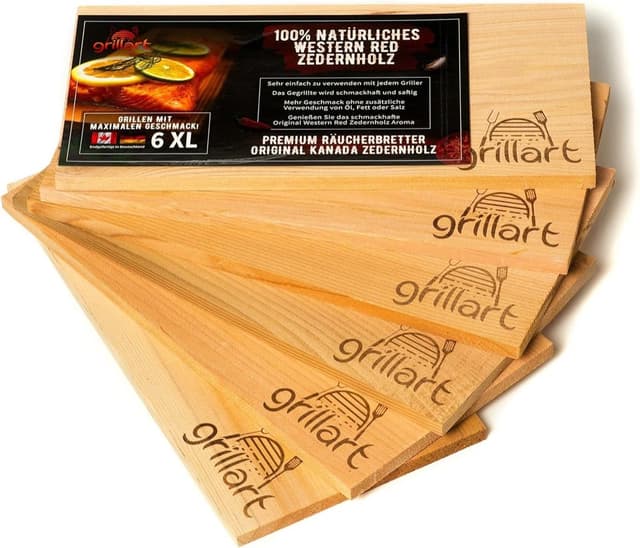 grillart 6 Pack XL Zedernholz 30×14×1 cm