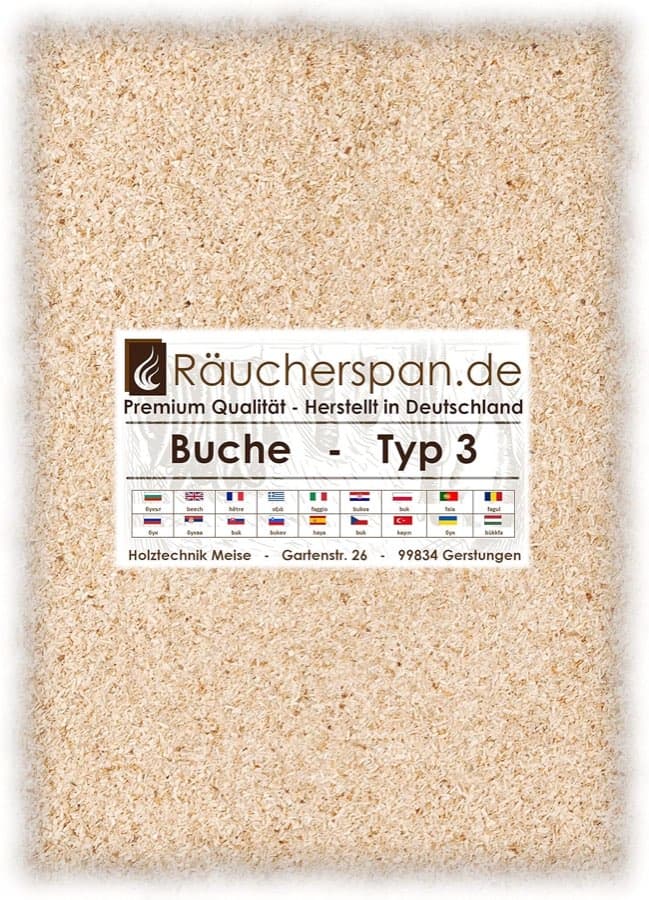 Räucherspan.de Buche Typ 3 1 kg