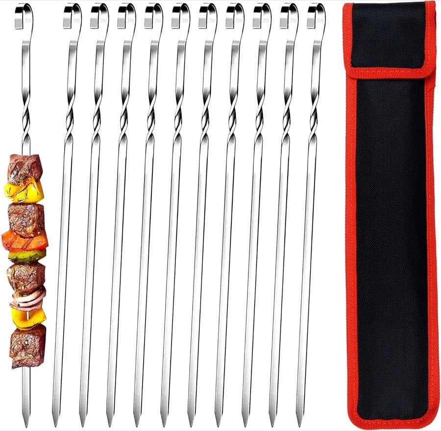 GXFCING 20er SUS304 Spieße 40 cm