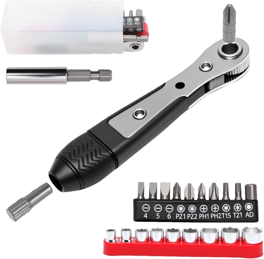 UOCAI Mini-Ratsche magnetisch mit 20 Teilen