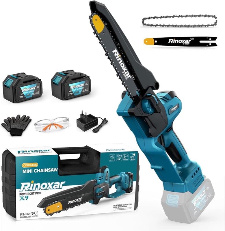 RINOXAR Mini-Akku-Kettensäge 8 Zoll