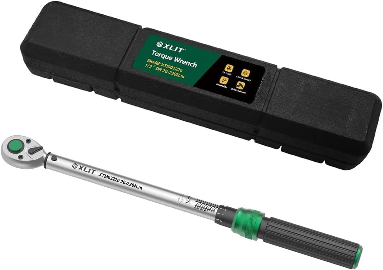 XLIT Drehmomentschlüssel 1/2 Zoll 20–220 Nm