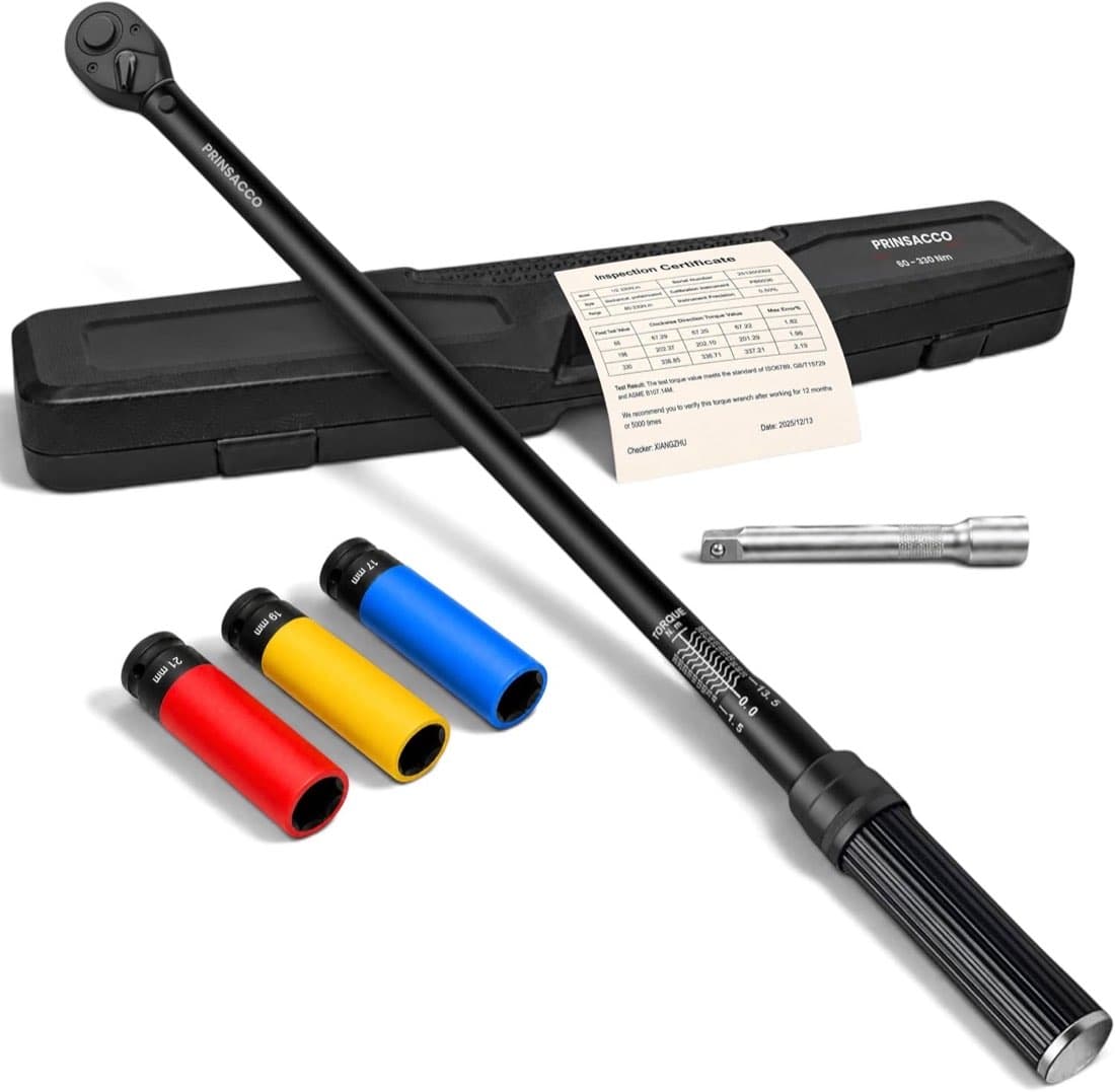 Prinsacco Drehmomentschlüssel 1/2 Zoll 60–330 Nm Set